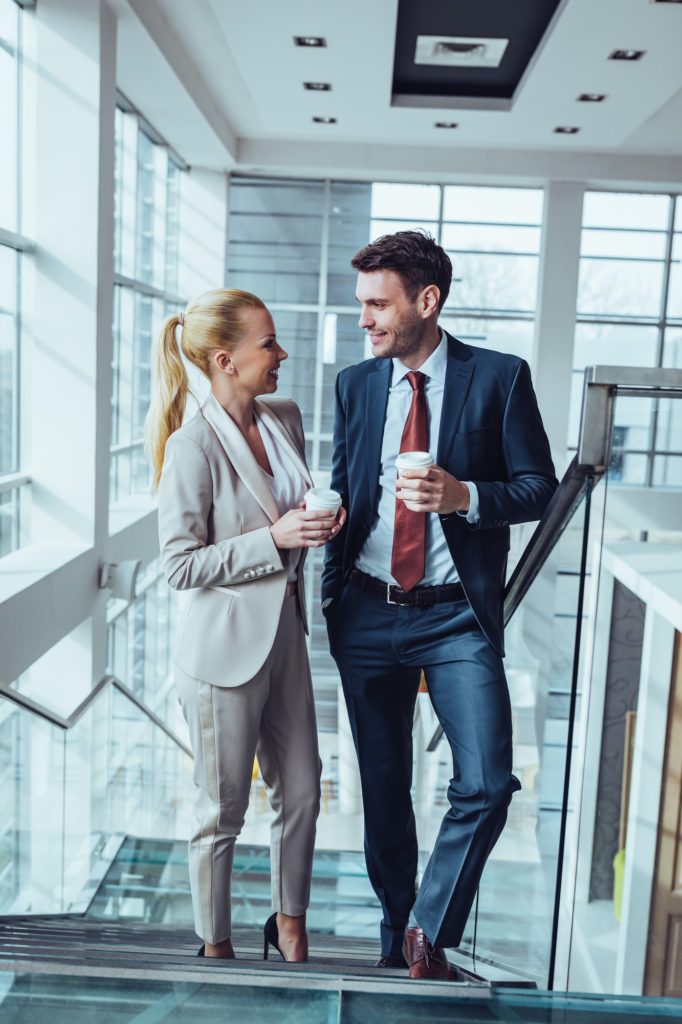 Business people relaxing